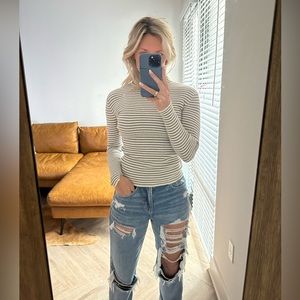 Vero moda - blue striped turtle neck